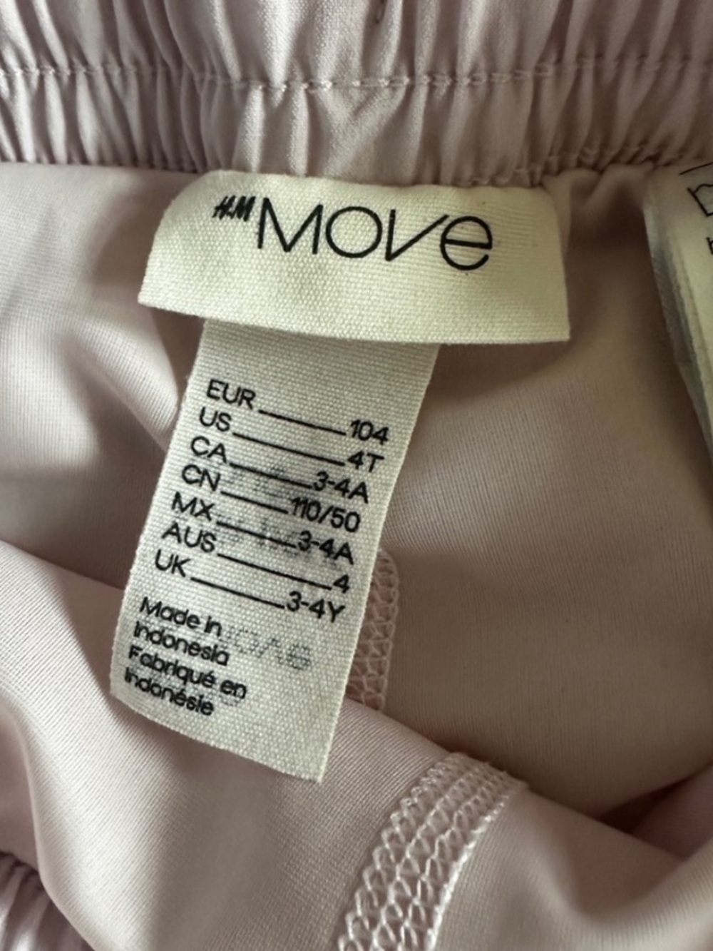 🌸H & M ‘Move’ Elastic Active Shorts - Pale Pink, Black, Slate - Sz 3-4T - Picture 6 of 15